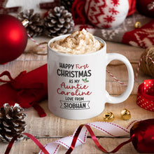 Personalised Happy First Christmas 11oz White Ceramig Mug
