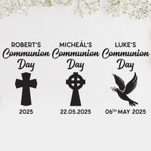 Personalised First Communion Socks – Catholic Cross, Irish Gaelic Cross or Dove Present – Custom Name & Date – Religious Gift for Boys