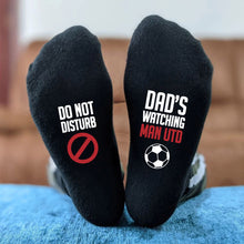 Do Not Disturb: Personalised Black Socks, a Fun Gift for Avid TV Watchers - Sports Fans