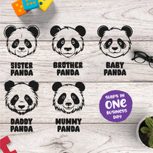 Panda Theme Family Matching T-shirts