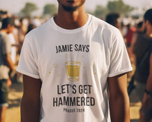 Let's Get Hammered Groom Party Personalised T-shirts, Bachelor Weekend Ironic Apparel