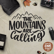 Mountains Are Calling Personalised Enamel Black Mugs