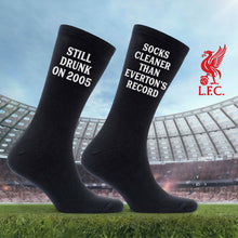 Personalised Black Socks for Liverpool Fan, Customised with the Club's Motto, a Proud Moment of Supporting the Club, Banter Joke