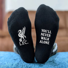 Personalised Black Socks for Liverpool Fan, Customised with the Club's Motto, a Proud Moment of Supporting the Club, Banter Joke
