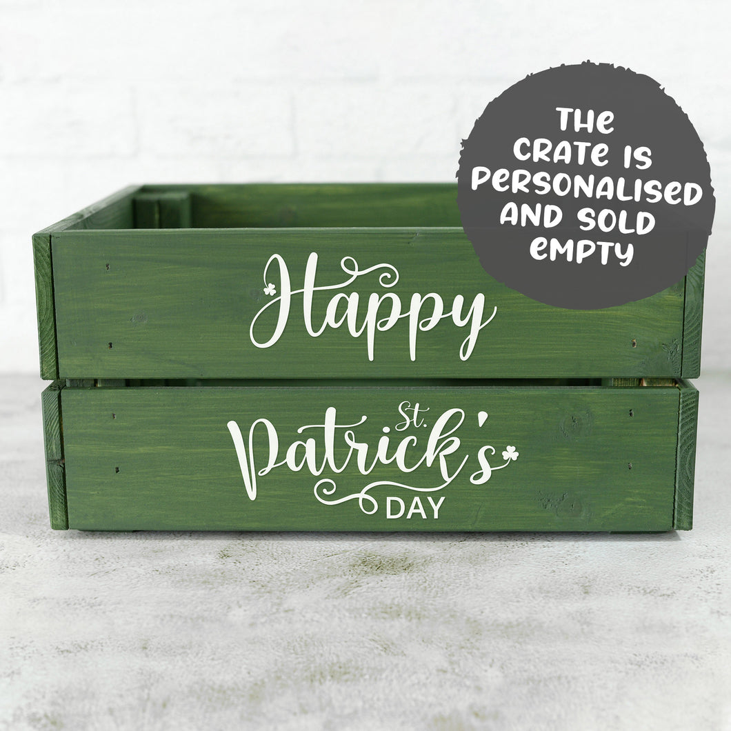 Wooden Happy St. Patrick's Day Crate