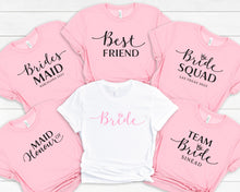 Hen Party Elegant Style Personalised T-shirts, Bachelorette Party Apparel, Bridal Party Personalised Gifts