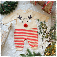 Personalised Christmas Reindeer/Santa Long Sleeve Onesies, Perfect Baby Santa Christmas Outfit with Name, Festive Reindeer Bodysuit Apparel