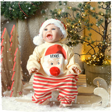 Personalised Christmas Reindeer/Santa Long Sleeve Onesies, Perfect Baby Santa Christmas Outfit with Name, Festive Reindeer Bodysuit Apparel
