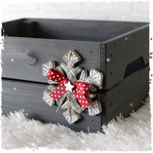 Personalised Christmas Eve Box with Silver Wood Decoration