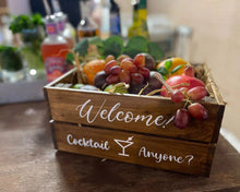 Personalised Rustic Wooden Crate – Custom Wedding Table Decoration for Gifts, Treats, Favours or Heartfelt Notes