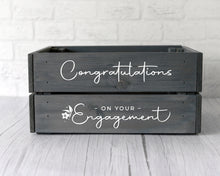 Personalised Rustic Wooden Crate – Custom Wedding Table Decoration for Gifts, Treats, Favours or Heartfelt Notes