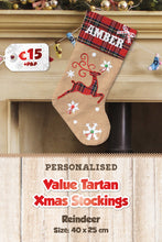 Value Tartan Personalised Christmas Stockings