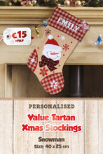 Value Tartan Personalised Christmas Stockings