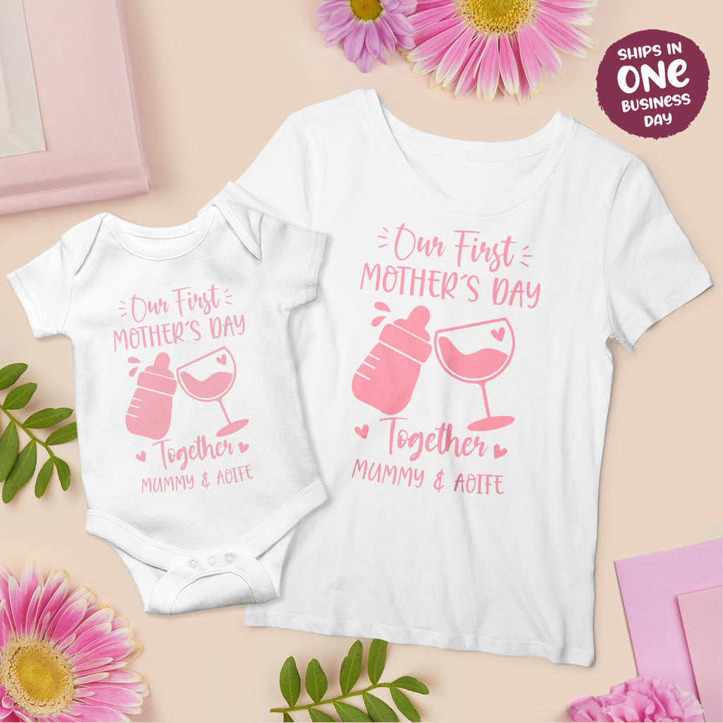 Our First Mother s Day Together Matching Design Apparel Wrapit