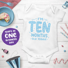 Month Birthday Celebration Short Sleeve Bodysuits in Confetti Style