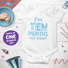 Month Birthday Celebration Short Sleeve Bodysuits in Funky Style