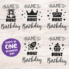 Personalised First Birthday Short Sleeve Bodysuits