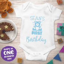 Personalised First Birthday Short Sleeve Bodysuits