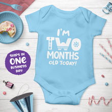 Month Birthday Celebration Short Sleeve Bodysuits in Funky Style