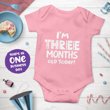 Month Birthday Celebration Short Sleeve Bodysuits in Funky Style