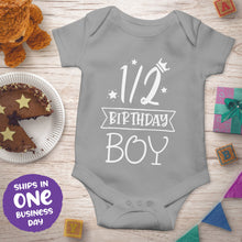1/2 Birthday Boy Onesie – 6 Months Celebration Baby Outfit