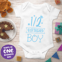 1/2 Birthday Boy Onesie – 6 Months Celebration Baby Outfit