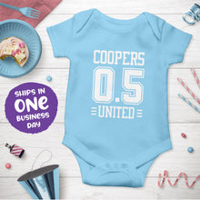 Sports Jersey Style Personalised Short Sleeve Bodysuits