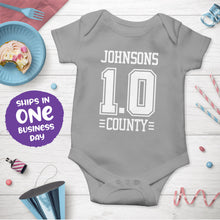 Sports Jersey Style Personalised Short Sleeve Bodysuits