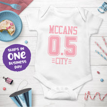 Sports Jersey Style Personalised Short Sleeve Bodysuits