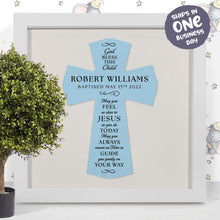 Christening / Baptism Personalised Frame with a Religious Verse