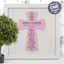 Christening / Baptism Personalised Frame with a Religious Verse