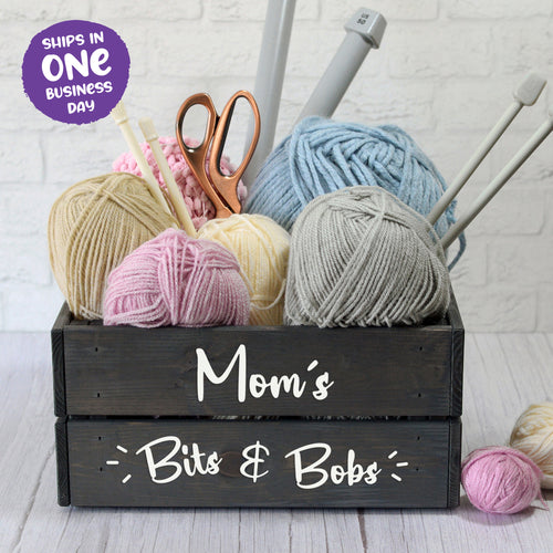 Personalised Wooden Crafting Crate – perfect gift for Mother's Day, Birthday, Anniversary