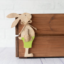 Personalised Easter Box with a Large Wooden Bunny Decoration