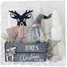 Personalised Christmas Eve Box with Silver Wood Decoration