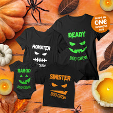 Boo Crew Halloween Theme Family Matching T-shirts