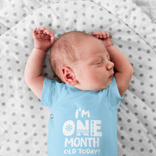 Month Birthday Celebration Short Sleeve Bodysuits in Funky Style