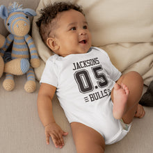 Sports Jersey Style Personalised Short Sleeve Bodysuits