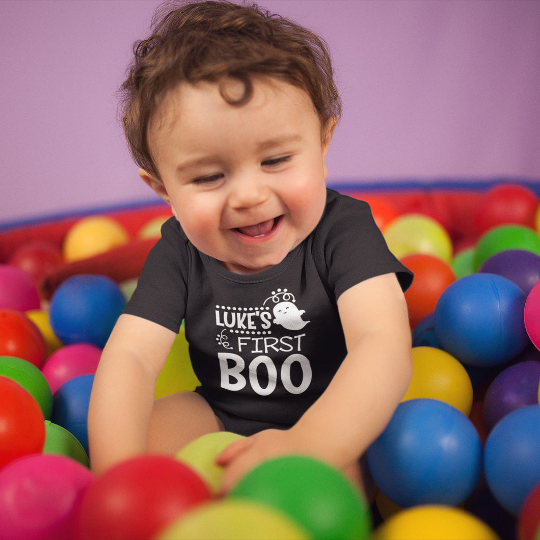 My First Boo Halloween Theme Personalised Onesie