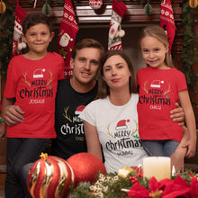 Merry Christmas Personalised Family Matching T-shirts
