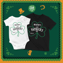 Personalised St. Patrick's Day Family T-shirts and Onesies, Shamrock Theme Tees for Paddy's Day