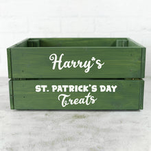 Personalised Wooden Patrick's Day Treats Crate