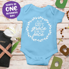 Religious Quote Onesies 'All The Gods Grace In One Tiny Place'