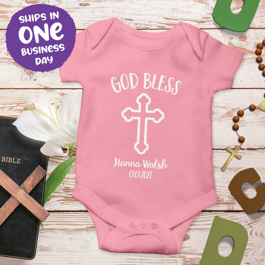 Personalized top baptism onesie