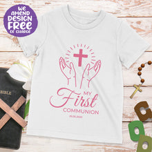 Personalised Praying Hands Communion T-shirt