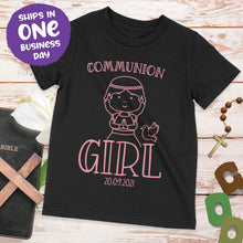 Communion Girl Personalised T-shirt – Cute Communion Celebration Present