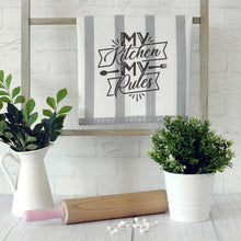 My Kitchen, My Rules Personalised Tea Towels for Mother's Day