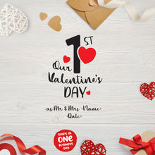 Our First Valentine's Day Matching Couple T-shirts, Tshirts for a new Loving Couple