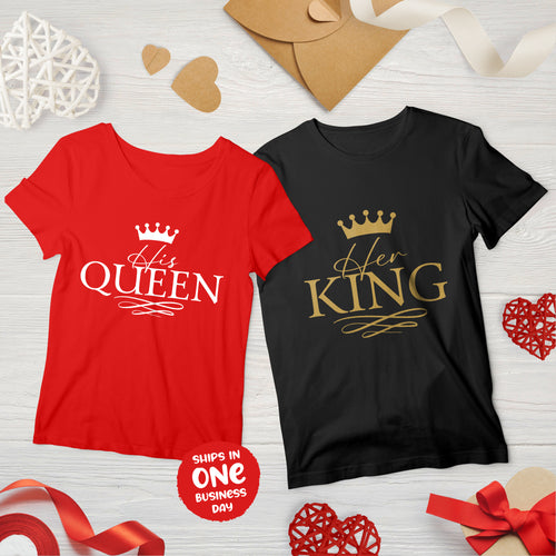 His Queen & Her King Valentine's Day Matching T-shirts