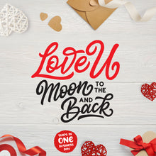 Love U To The Moon & Back Valentine's Day Matching Couple T-shirts