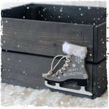 Personalised Christmas Eve Box with Silver Wood Decoration